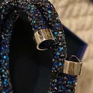 SWAROVKI Crystaldust wrap bracelet choker Blue